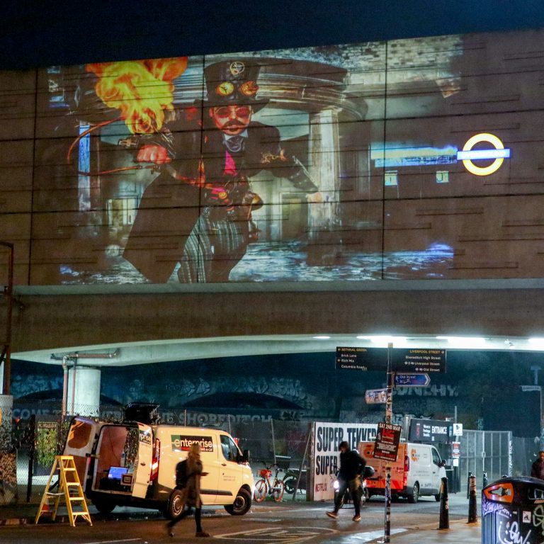 Gary Nicholls, Fine Art Photographer Project - Art Installation & Projection Mapping in Shoreditch High Street in London by Quite Great