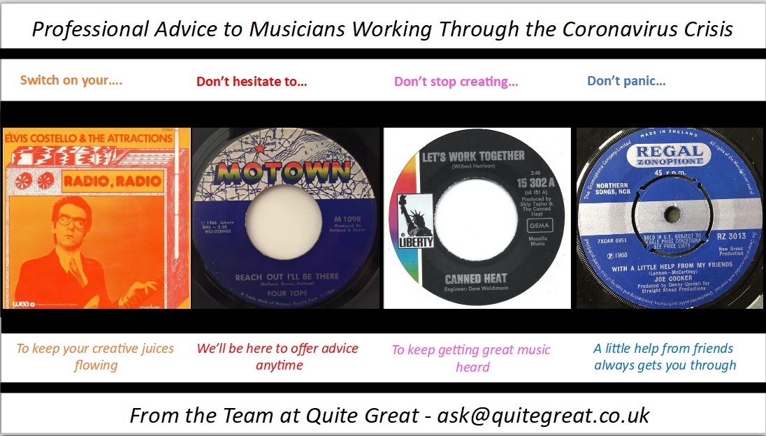 Professional Advice to Musicians Working Through the Coronavirus Crisis