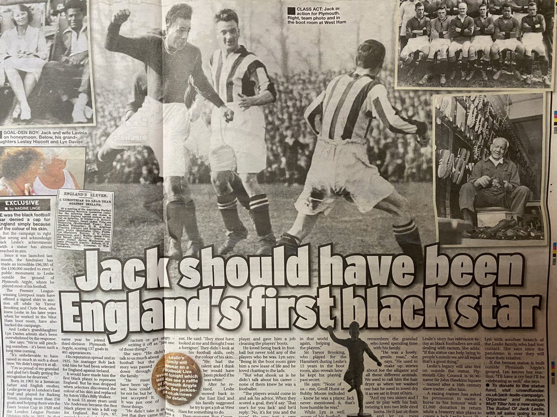 Great feature on Jack Leslie in Daily Star