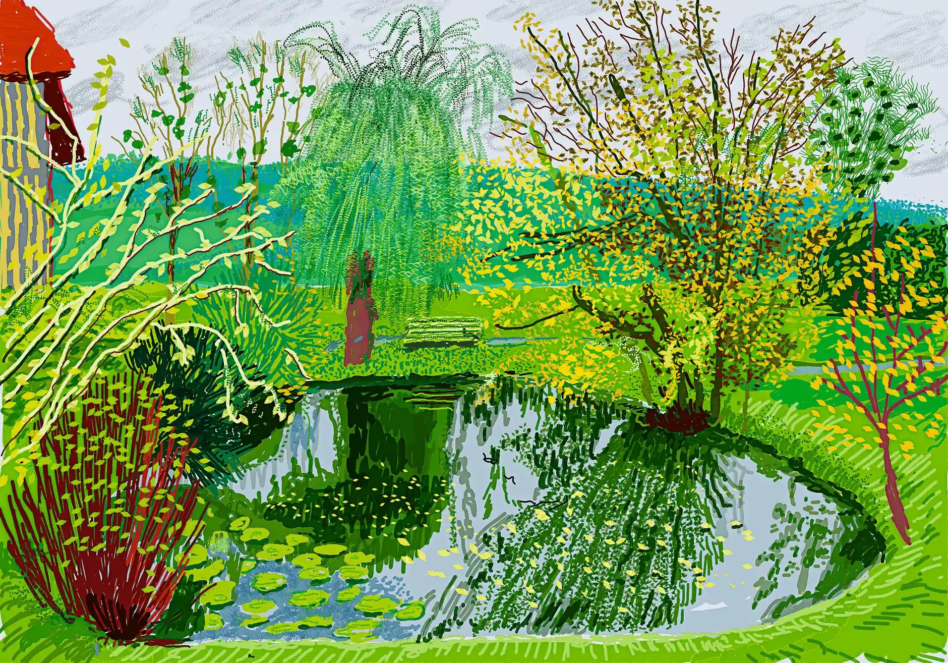 No. 599, 1 November 2020, iPad painting by David Hockney. Photograph: © David Hockney