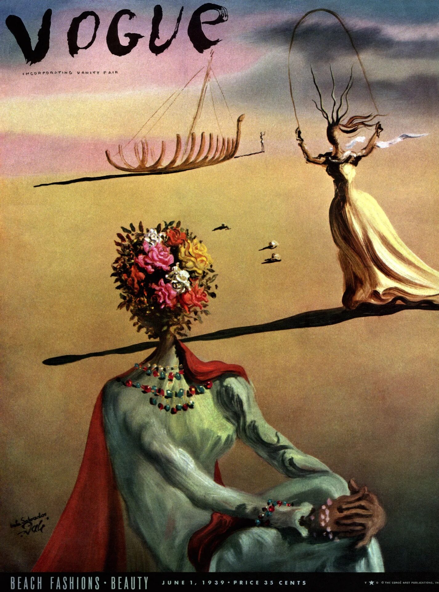 Salvador Dalí’s 1939 cover for Vogue © Artists Rights Society, 2020, © Salvador Dalí Museum